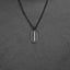 Hip-Hop Geometric Carbon Fiber Titanium Steel Men's Pendant Necklace