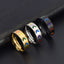 Hip-Hop Retro Chevron 18K Gold Plated Stainless Steel V-Shaped Rainbow Band Ring