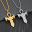 Hip-Hop Retro Horus Eye Ankh Cross Sword Pendant Necklace for Men