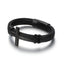 Hip-Hop Retro Cross PU Leather Men's Alloy Plated Bracelet