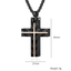 Hip-Hop Retro Carbon Titanium Steel Cross Pendant Necklace for Men