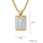 Hip-Hop Retro Cross Titanium Steel Square Pendant Necklace for Men and Women