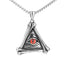 Hip-Hop Retro Devil's Eye Turquoise Stainless Steel Pendant Necklace