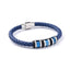 Hip-Hop Retro Geometric Titanium Steel Men's Braided Leather Bracelet
