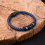 Hip-Hop Retro Geometric Titanium Steel Men's Braided Leather Bracelet