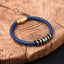Hip-Hop Retro Geometric Titanium Steel Men's Braided Leather Bracelet