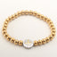 Hip-Hop Retro Gold Religious Beaded Unisex Bracelet