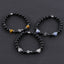 Hip-Hop Retro Natural Stone Beaded Men's Bracelet with Tiger's Eye and Black Gallstone Cross