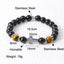 Hip-Hop Retro Natural Stone Beaded Men's Bracelet with Tiger's Eye and Black Gallstone Cross