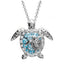 Hip-Hop Retro Tortoise Rhinestone Pendant Necklace