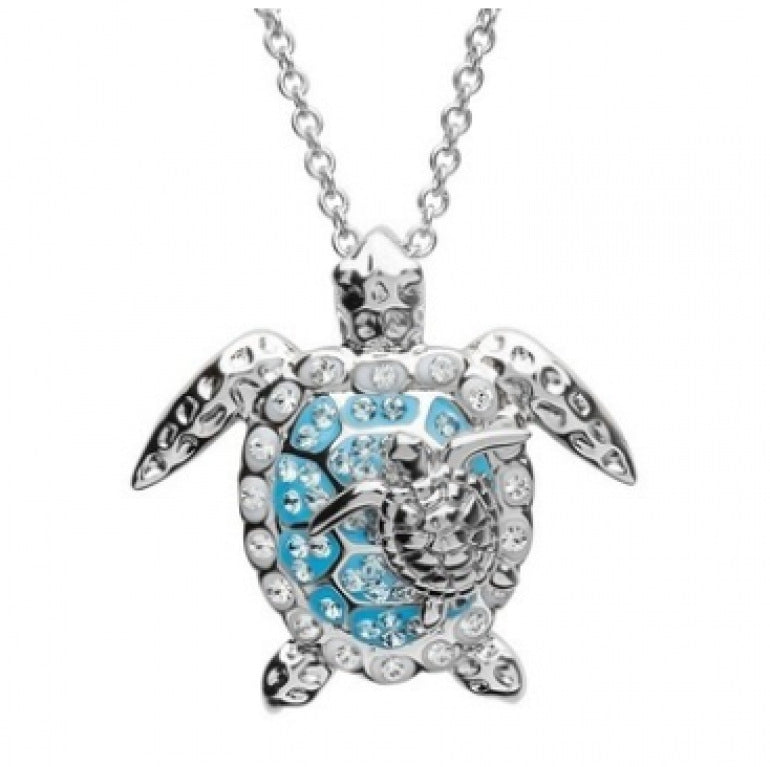 Hip-Hop Retro Tortoise Rhinestone Pendant Necklace