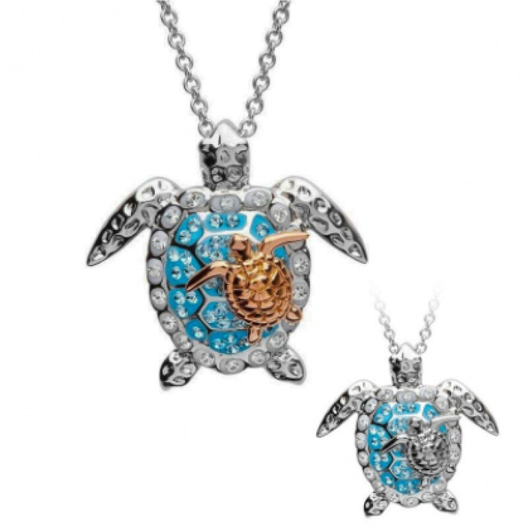 Hip-Hop Retro Tortoise Rhinestone Pendant Necklace