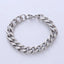 Men's Stainless Steel Chain Bracelet - Hip-Hop Style, Solid Color, Titanium Steel