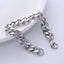 Men's Stainless Steel Chain Bracelet - Hip-Hop Style, Solid Color, Titanium Steel