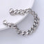 Men's Stainless Steel Chain Bracelet - Hip-Hop Style, Solid Color, Titanium Steel