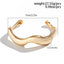 Hip-Hop Solid Color Alloy Open Cuff Bracelet for Men