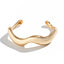 Hip-Hop Solid Color Alloy Open Cuff Bracelet for Men