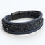 Hip-Hop Braided PU Leather Alloy Magnetic Clasp Men's Bracelet