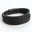 Hip-Hop Braided PU Leather Alloy Magnetic Clasp Men's Bracelet