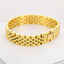 18K Gold Plated Stainless Steel Men's Adjustable Bracelet Watchband