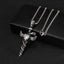 Hip-Hop Vintage Cross Heart Snake Stainless Steel Zircon Men's Pendant Necklace