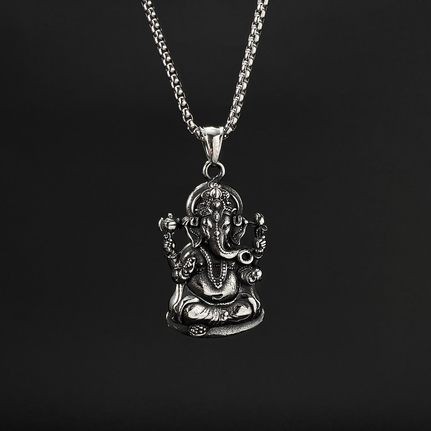 Hip-Hop Vintage Elephant Stainless Steel Men's Pendant Necklace