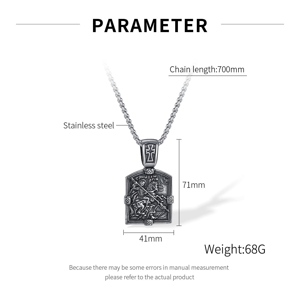 Hip-Hop Vintage Geometric Stainless Steel Men's Pendant Necklace