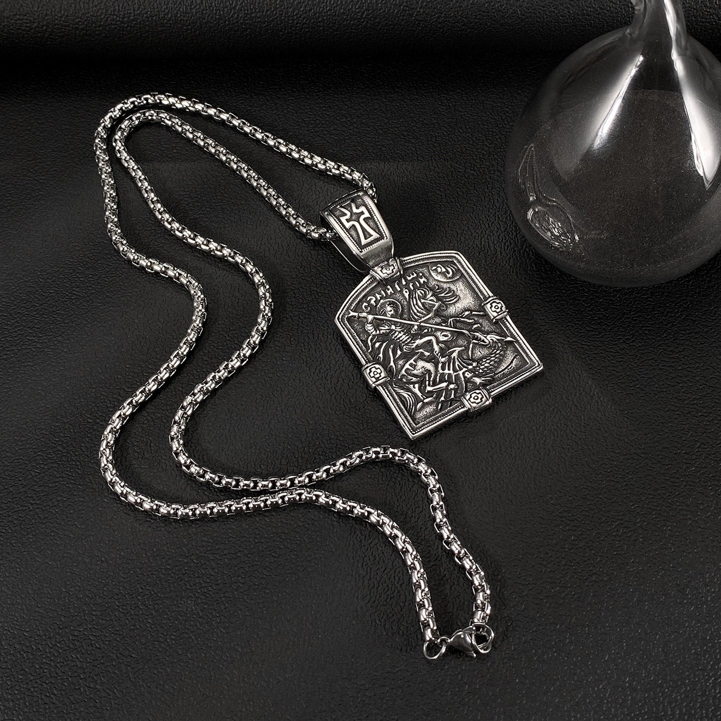 Hip-Hop Vintage Geometric Stainless Steel Men's Pendant Necklace