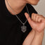 Hip-Hop Vintage Lion Shield Stainless Steel Men's Pendant Necklace