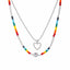 Hip-hop Heart Smile Face Acrylic Beaded Layered Necklace