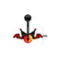 Exaggerated Funny Eye Resin Belly Button Ring - Halloween Demon Piercing Jewelry