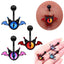 Exaggerated Funny Eye Resin Belly Button Ring - Halloween Demon Piercing Jewelry