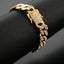 Hip-hop Geometric Alloy Rhinestone Cuban Chain Men's Bracelet