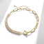 Hip-hop Geometric Zircon Copper Plated Bracelet