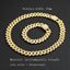 Hip-hop Geometric Rhinestone Men's Necklace and Bracelet Set - Punk Double Row Design