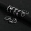 Hip-hop Heart Shape Rose Skull Rhinestone Adjustable Ring for Men