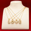 Hip-hop 26 Alphabet Copper Plated Zircon Necklace