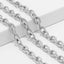 Hip-hop Oval Twist Stainless Steel Rope Chain Necklace Jewelry Accessories