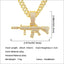 Hip-hop Pistol Rhinestone Men's Pendant Necklace with Cuban Chain