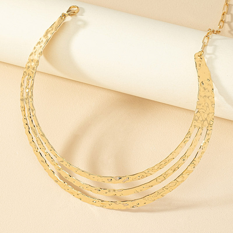 Hip-hop Punk Multi-layer Circle Choker Necklace for Women