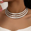 Hip-hop Punk Multi-layer Circle Choker Necklace for Women