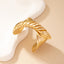 Hip-hop Retro Gold Plated Women's Twisted Open Cuff Bangle