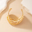 Hip-hop Retro Gold Plated Women's Twisted Open Cuff Bangle