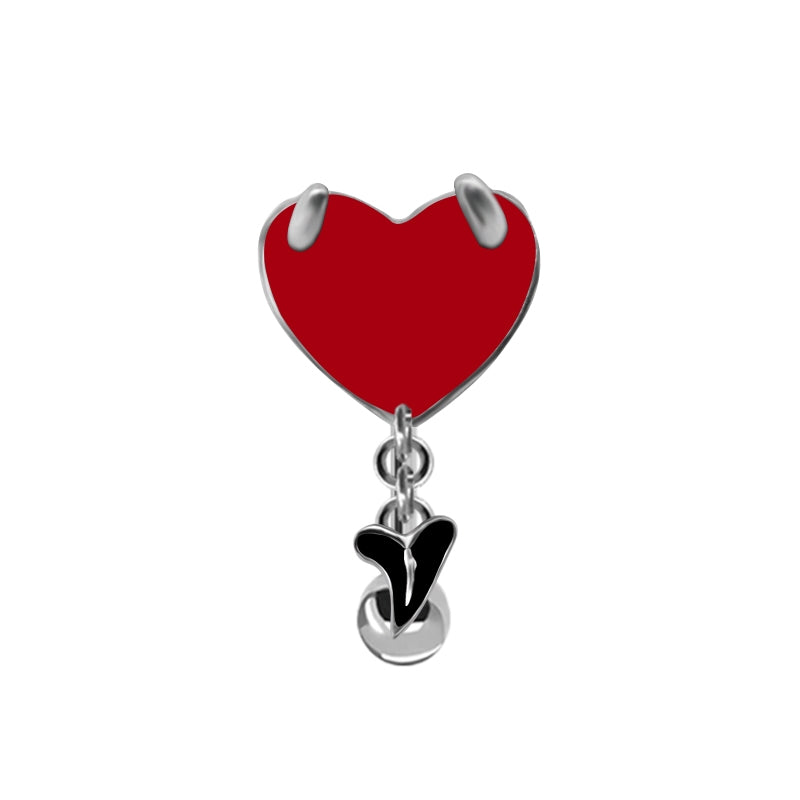 Hip-hop Rock Punk Heart Shape Wings Bat Stainless Steel Alloy Copper Plating Chain Inlay Rhinestones Zircon White Gold Plated Gold Plated Belly Ring