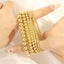 Hip-hop Style 18k Gold Plated Copper Beaded Stretch Bracelet