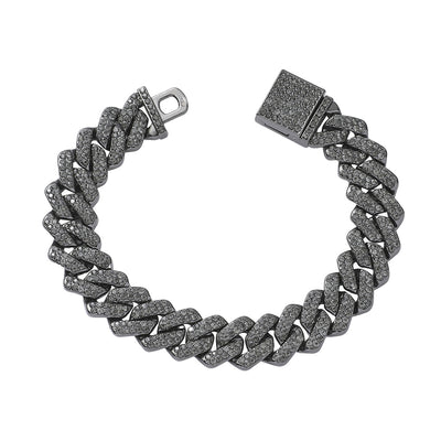 Men's Hip-Hop Rhinestone Cuban Chain Bracelet