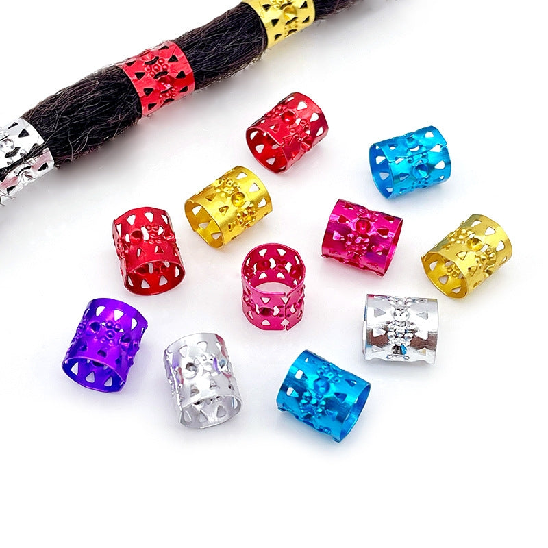 Hip-hop Aluminum Hollow Hair Buckle Extensions for Braids Accessories