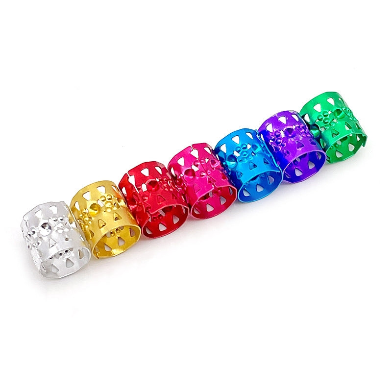 Hip-hop Aluminum Hollow Hair Buckle Extensions for Braids Accessories