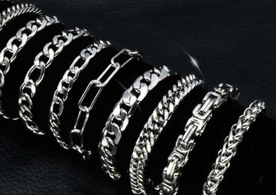 Hip-hop Stainless Steel Titanium Plated Bracelet for Men and Women