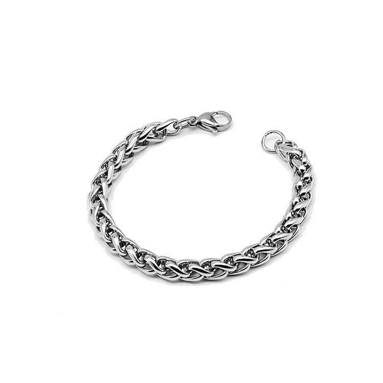 Hip-hop Stainless Steel Titanium Plated Bracelet for Men and Women